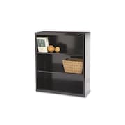 TENNSCO Metal Bookcase, Three-Shelf, 34-1/2w x 13-1/2d x 40h, Black B-42BK